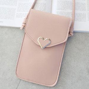 Wallets Women Leather Messenger Bag Mini Cell Cellphone Pouch Student Crossbody Case Clutch Purse Flap Girl Small Shoulder