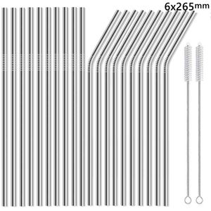 Çubuk Araçlar 20pcs 105 inç içme pipetleri yeniden kullanılabilir set 25cm Süper Uzun 304 Kokteyl Metal Samanı için Paslanmaz Çelik 230612