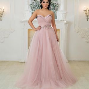 2023 aso ebi rosa a-line prom klänning kristaller tyll kväll formell parti andra mottagning födelsedag brudtärna engagemang klänningar klänningar mantel de soiree zj374