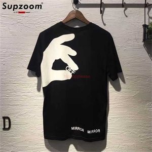 OFFs Supzoom Ankunft Marke Kleidung Kurze Gestrickte Oansatz Casual T Shirt Männer Hip Hop Druck Freizeit Baumwolle T-shirt Homme 220516