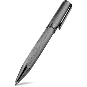 Metal Ballpoint Pen Retractable Signature Crest Style Housing Black Ink Medium Point 1.0mm