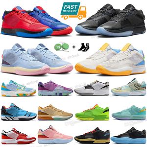 basketbol ayakkabısı Ja 1 Gün 1 Ja Morant ilk imza Sneakers Erkek Kadın Erkek Kız Satılık Grinch Koyu Gri Saf Platin Parlak Mango 2023 Outdoor bir Sneaker Boyut 40-46