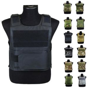 18 färg mjuk taktisk molle vest airsoft kropp rustning skjutande paintball justerbara remmar strid Väst utomhusjakt CS Game clot270f