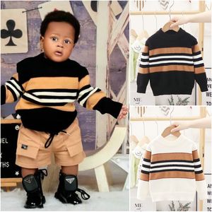 Herbst Kleinkind Pullover für Jungen Baby Kinder Pullover Gestreiften Langarm Kinder Gestrickte Pullover 2-7 Jahre Lässige Kinder kleidung