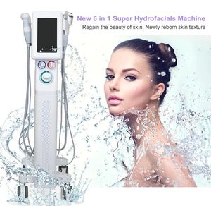 Salong Använd 6 i 1 Micro Dermabrasion Rejuven Skin Drawing Acne Treatment Anti Aging Facial Hydro Cleaning Water Jet Facial Care Oxygen Small Bubble Machine