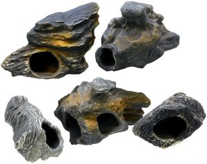 Dekorationer upp Cichlid Stones Ceramic Aquarium Rock Cave Decoration for Fish Tank Ornament Cave Decor 5 Storlekar