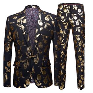 Mężczyźni szalowe lapy Blazer Designs Plus Size Black Velvet Gold Flowers Ceifins Kurtka DJ Club Stage Ubrania 230612