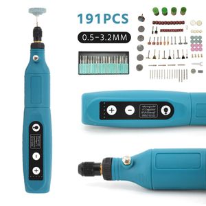 Boormachine Mini Wireless Drill Electric Carving Pen 5Squeed Grinder USB Cordless Borr Rotary Tools Kit Engraver Pen för slipningspolering