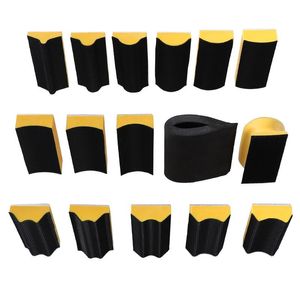 Sliper 16Pcs/Set Sanding Pad 40x100Mm Shaped Hand Sanding Block Sanding Disc Grinding Sponge for Hook & Loop Sandpaper Abrasive Tools