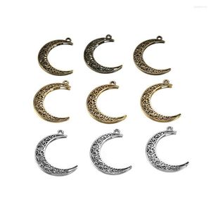 Charms 10PCS Accessori per gioielli fai-da-te Collana Pendente Moon Arc Retro Gem Base