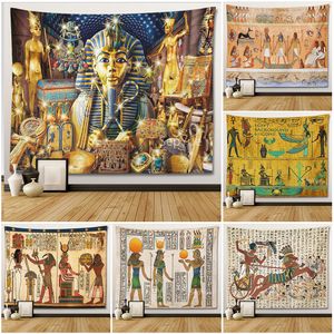 Tapissries sepyue tapestry vägg hängande hippie forntida egyptisk väggmålning boho konst estetik rum dekor sovrum tyg filt trippy 230613