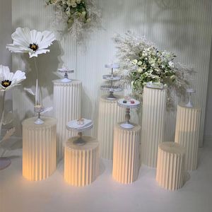 Wedding Guide Decoration Stage Cylindrical Paper Roman Column Origami Mall Window Decoration Birthday Party Decoration Background Dessert Table