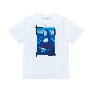 Offs Men's T Shirts Designer T Brand Tees Mens Luxury T-Shirt Religious Oil Målningsbrev Back Arrow Tshirts For Clothing Loose Cotton Women