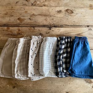 Shorts Summer Children Boy Girl Cotton And Linen Loose Pant Toddler Baby Cute Plaid Printed 12M5T 230613