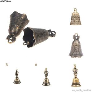 Bahçe Dekorasyonları El Sanatları Kalıp döküm Damla Magic Bell Anahtar Düğmesi Rüzgar Bell Tibet Bronz Bell Yaratıcı Hediye Ev Dekorasyonu R230613