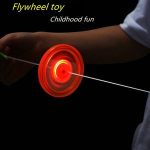 New Luminous Hand Pull Luminous Flashing Rope Flywheel Toy Led Light Toy Novelty Children Flywheel Flash Gyro Gift Toys