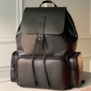 Designer saco mochila luxo bolsa de ombro bolsa de couro genuíno um homem viajando saco 44cm replicação de nível superior sacola com caixa wl311