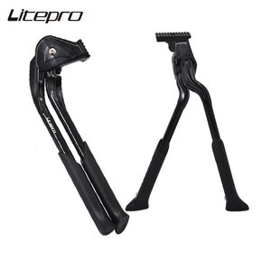 Bike Groupsets JKLitepro Litepro Bicycle 20 28 Inch Double Kickstand Aluminum Alloy Foot Support Adjustable Center Side 230612