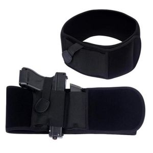 Outdoor Tactical Belly band Holster Universal Elastic Wide Belt Pistol Holsters Universal Waist Glock Magazine Pouch Belts1532957269D