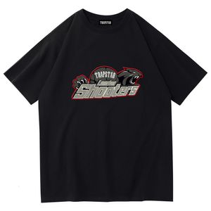 メンズTシャツファッショントラップスターデザインメンズTシャツレタープリントコットンショートスリーブTシャツグレーブラックメンズグッド品質サイズS-3XL 230613