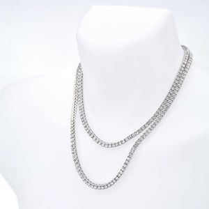 Prezzo all'ingrosso Collana d'argento 2mm-6.5mm Larghezza 5a Cz Gioielli con catena da tennis con diamanti