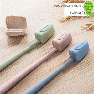 New 4Pcs set Mini Toothbrush Head Cover Portable Tooth Brush Holder Cap For Outdoor Travel Household Bathroom Organizer Accessories