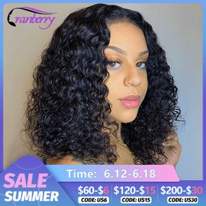 Lace Wigs Cranberry Short Curly Bob Wig Wet And Wavy Water Wave Bob Wig Malaysian Lace Front Human Hair Wigs For Women 13x4 Frontal Wig Z0613