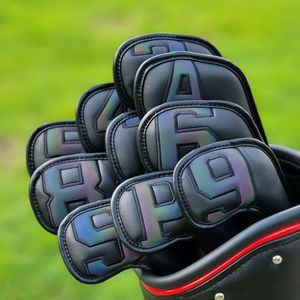 Andere Golfprodukte Golf-Eisenabdeckungen Magnetverschluss Golf-Eisenkopf-Set Eisenabdeckung Nummer 3–9 ASP Farbverläufe Bunt Weiß 7 Stück Wedge oder Single 230612