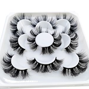 Makeup Tools 50150250 Par Mink Eyelashes 25mm Lashes Fluffy Messy 3D Wholesale 5 Par Natural Long Tjock False 230613