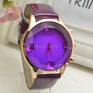 Wristwatches Sell High Quality PU Leather Crystal Dial Butterfly Watches Quartz Analog Watch Fashion Watchs 50pcs/lot Wholesale