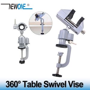 Onderdelen Aluminium Table Bench Top Vise Vice Universal Swivel Clamp 360 ° Roterande elektrisk borrstativ Multifunktionell konsol Rot