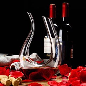 Bar Tools 1000ML Big Decanter Handmade Crystal Red Wine Brandy Champagne Glasses Bottle Jug Pourer Aerator for Family 230612