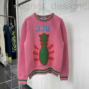 Camicette da donna Camicie Designer nuova serie di ananas maglione rosa con parte superiore del corpo bianca da uomo e da donna in lana L2I0