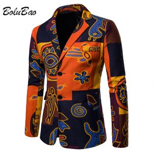 BOLUBAO Abito da uomo dal design etnico Blazer stampato girocollo Abito da uomo casual Primavera Autunno Singola fila Abito slim a due bottoni 230612