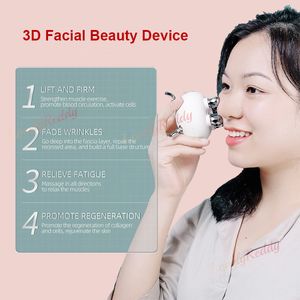 Face Massager EMS RF LED Pon Therapy 3D Rotating Massage Skin Tightening Wrinkle Removal Skincare Beauty Device 230612