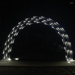 Decoração de festa Casamento Brilhante Chuveiro de Meteoros Lâmpada Arco Fundo de Palco Suporte com Luzes LED Corda Para Festival Po Props