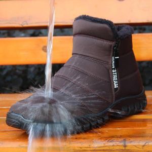 Boots Men Shoes 2023 Winter Waterproof Snow Flat Casual Ankle Plus Size Couple Women