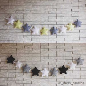 Garden Decorations Nordic Cotton Star Garlands String Cute Pendent Kid Room Tent Bed Curtain Decoration Accessories Home Wall Hanging Ornament R230613