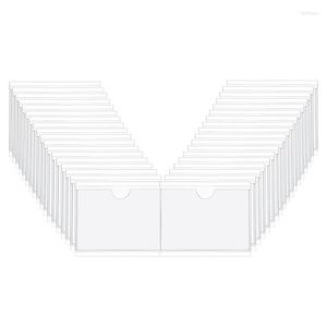 Jewelry Pouches 36Pcs Self-Adhesive Label Card Holder Index Pockets 6X8.5cm Clear Plastic Adhesive