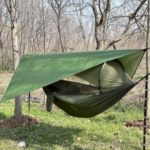 Hammocks Outdoor Camping Anti-Mosquito Hammock Hanging-Bed Mosquito-Net Sleeping-Swing Hunting Lightweight Quick-Opening