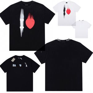 Camiseta Masculina I LOVE Logotipo PARIS Strass Tamanho Médio Camisa Vintage Strass Unissex Casal Feminino Amor Padrão em Forma de Coração Mangas Curtas Summer Designer Tee