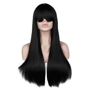 Кружевные парики QQXCAIW Женщины Natrual Long Wavy Head Wig Cosplay Black Red Pink Blonde Light Crown Cryk Crown 68 см синтетические парики волос Z0613