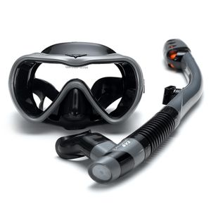 Tauchmasken, auslaufsicheres Schnorchel-Set, Antibeschlag-Schwimm-Schnorchelbrille, Brille mit einfachem Atem, trockenes Schnorchelrohr, Schwimm-Tauchmaske 230612