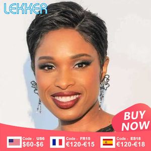 Lace Wigs Lekker Short Pixie Bob T Part Lace Human Hair Wig For Women Natural Pre Plucked Glueless Ombre Burgundy Brazilian Remy 613 Wigs Z0613