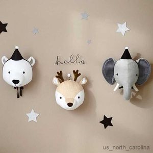 Garden Decorations Kids Room Decoration Animal Heads Elephant Deer Head Wall Hanging Decor For Children Room Room Decoration R230613