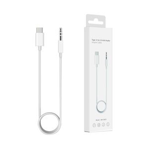 USB C ila 3.5mm AUX kulaklık Tip C 3.5 Jack Adaptör Ses Kablosu Samsung Galaxy Note 10 Plus Plus Not 8 S8 Kenar Perakende Kutusunda