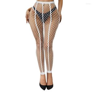 Women Socks Wide Striped Pantyhose Fishnet Tights Costumes Sexy Lingerie Female Legging Bodystockings Black White Red
