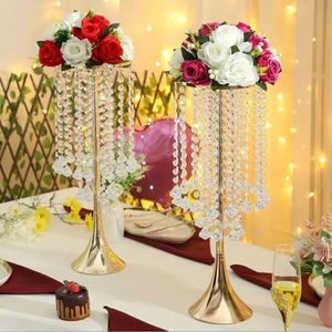 Gold crystal metal table centerpieces for home and event wedding D001