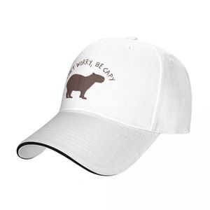 Ball Caps Don't Worry Be Capy Capybara Cap Baseball Cap Mountaineering wild ball hat Woman hat Men's 230612