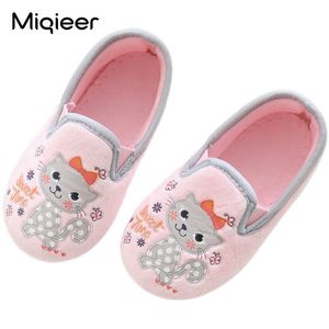 Slipper Autumn Winter Sweet Girls Home Slippers Anti Skid Children Kids Cute Cat Indoor Floor Soft Shoes Flat Footwear Zapatos Nina 230613